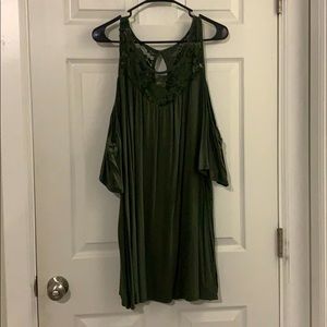 Cold shoulder dressy top